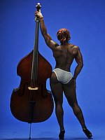 super hot ebony female bodybuilder mistress treasure in ripped contest shape