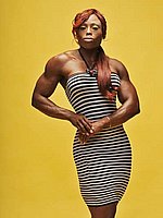 super hot ebony female bodybuilder mistress treasure in ripped contest shape