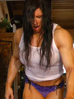 super hot ebony female bodybuilder mistress treasure in ripped contest shape